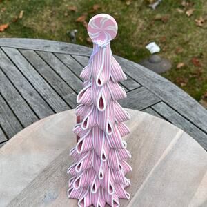 NEW Cupcakes and Cashmere Pink Clay Dough Candy Christmas Tree 14.5” Whimsical